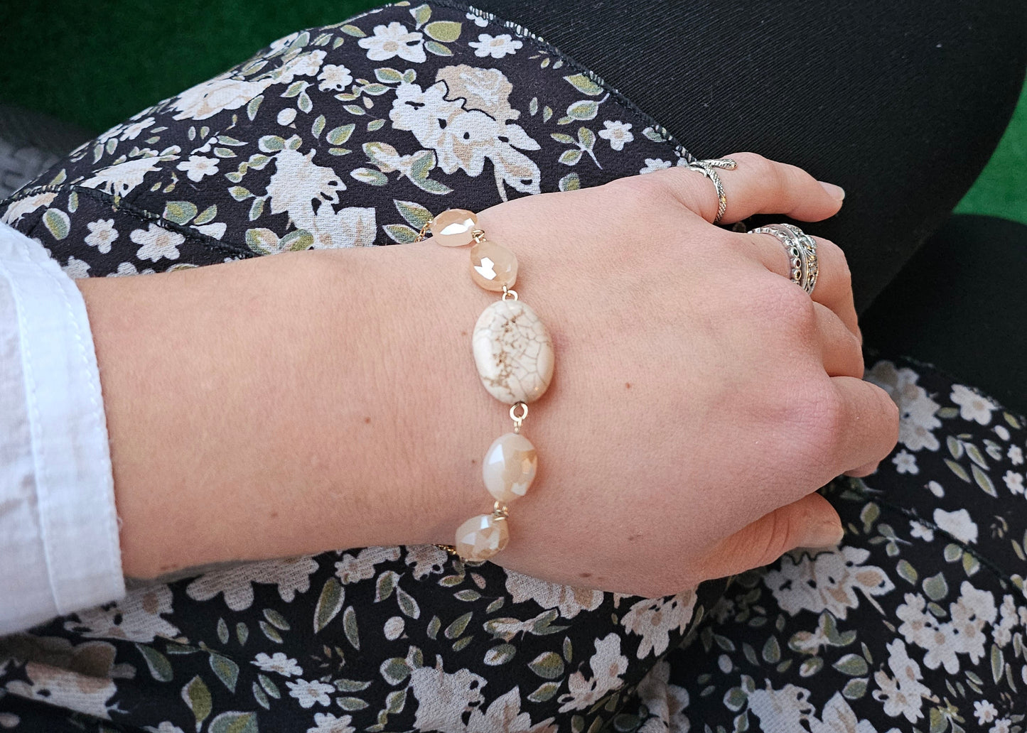 Magnesit Glamour - Armband