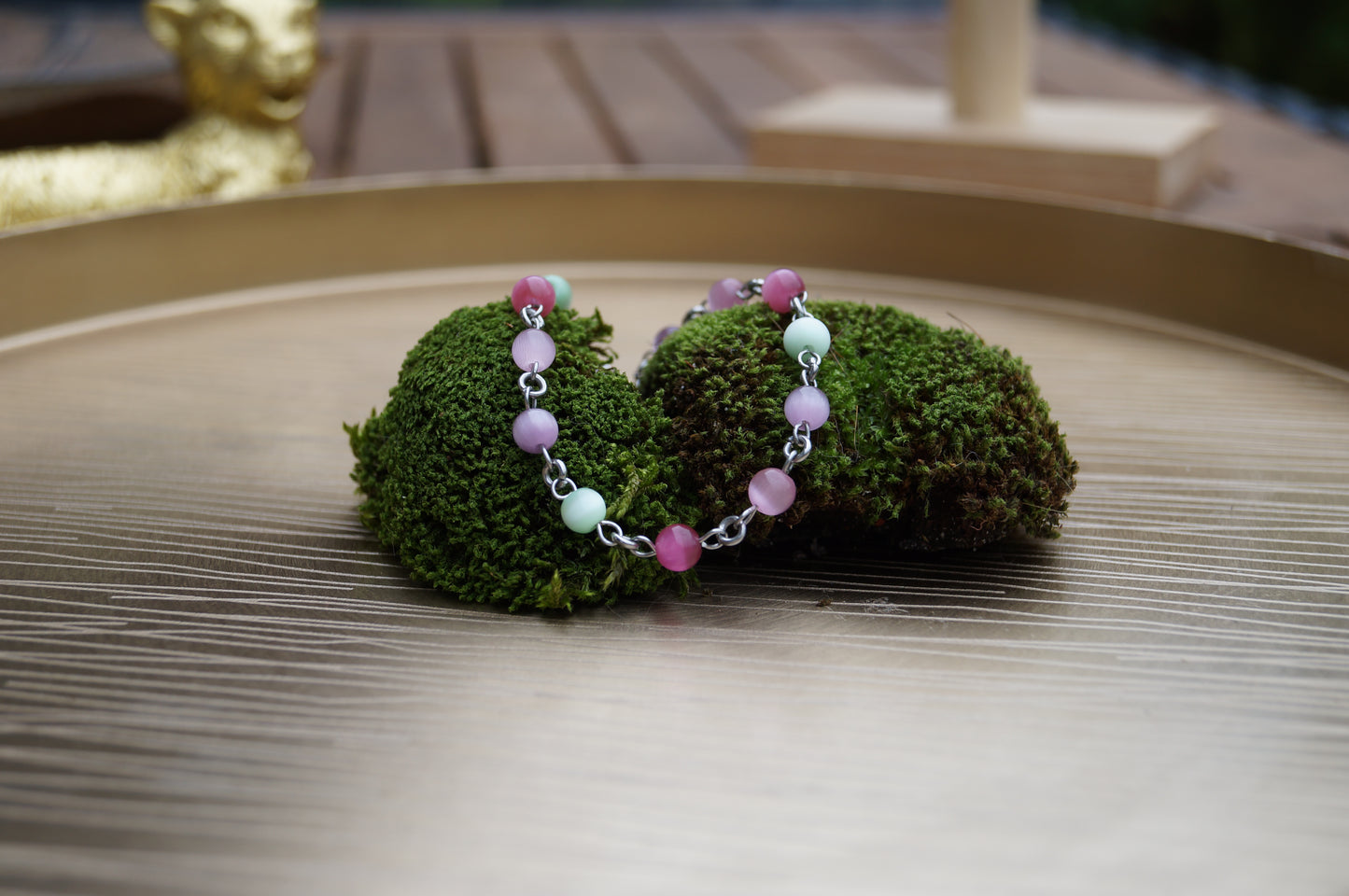 Armband Boho Katzenauge Edelstahl - FeminineMoon