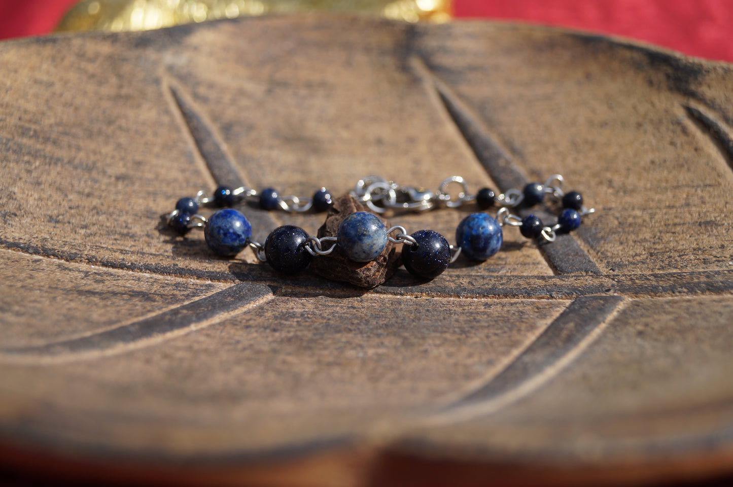 Edelstahlarmband Blaufluss Lapislazuli - Himmelsfunke