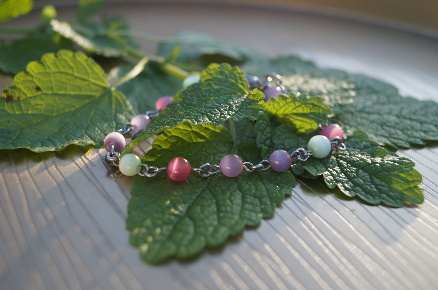 Armband Boho Katzenauge Edelstahl - FeminineMoon