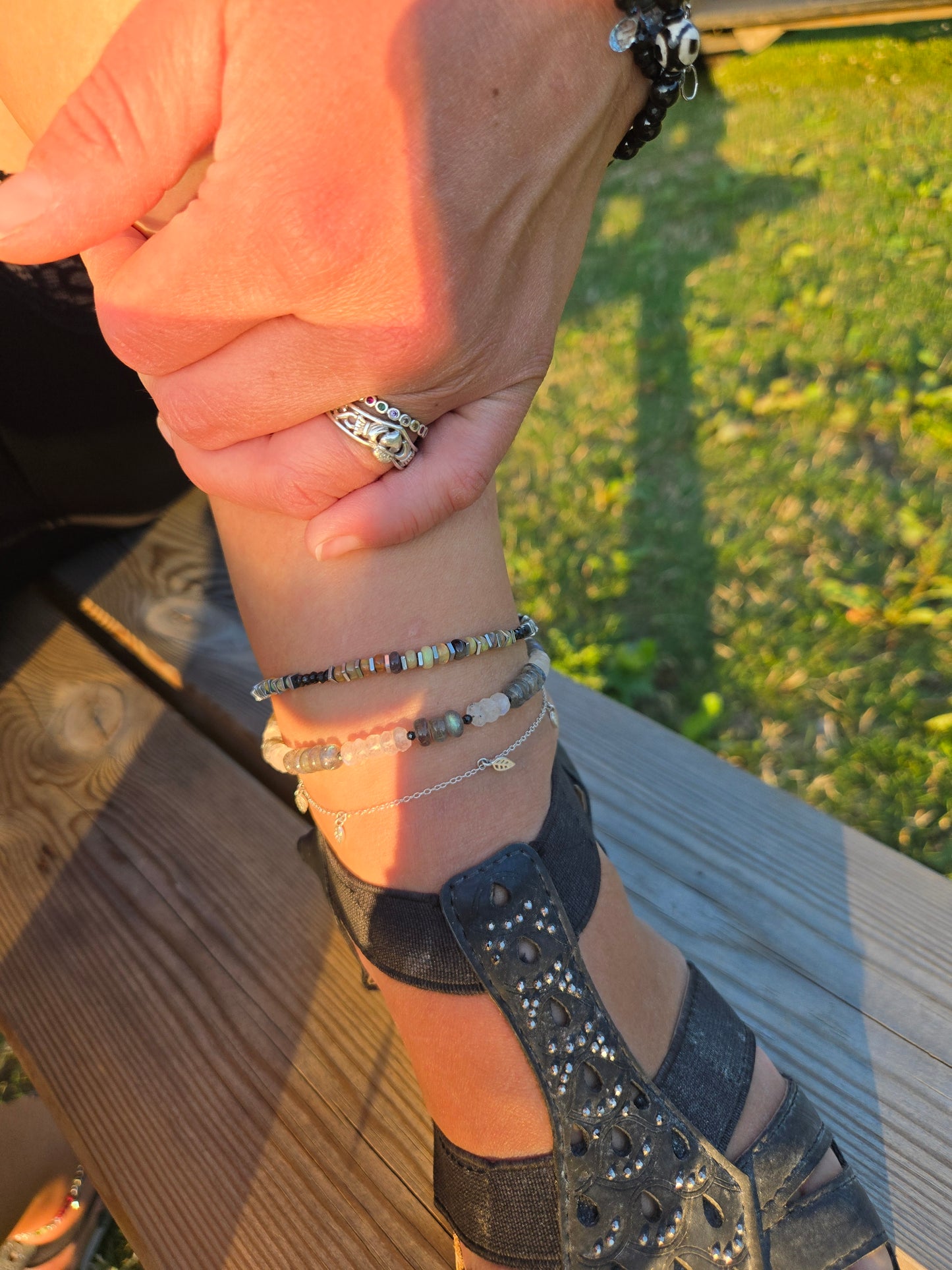Shiny - Opal & Spinell Fußkette/Armband