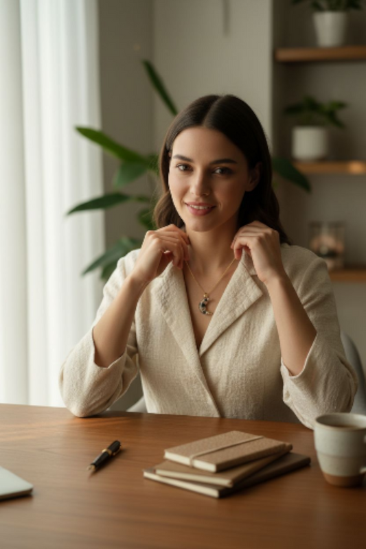 Mondanhänger mit Spinell, Schwarzem Turmalin & Mondstein