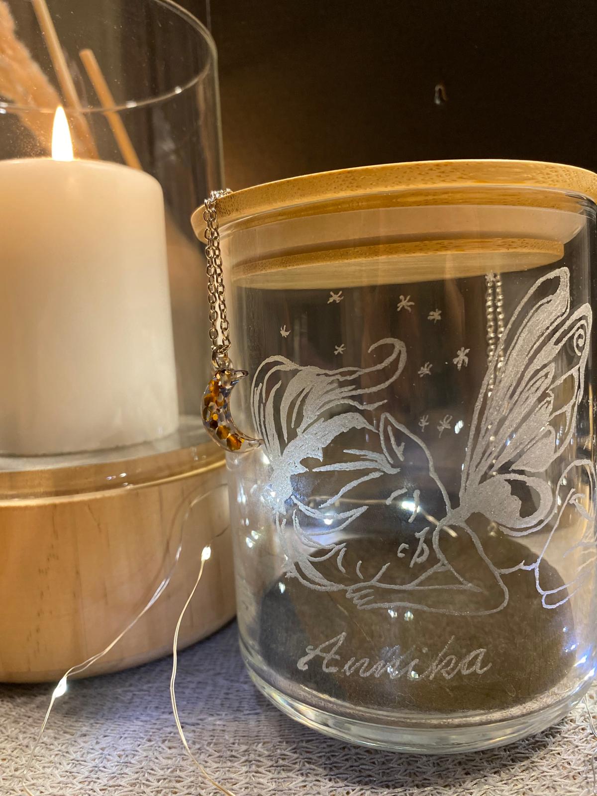 Lichtglas Set mit Buch (1 Glas)