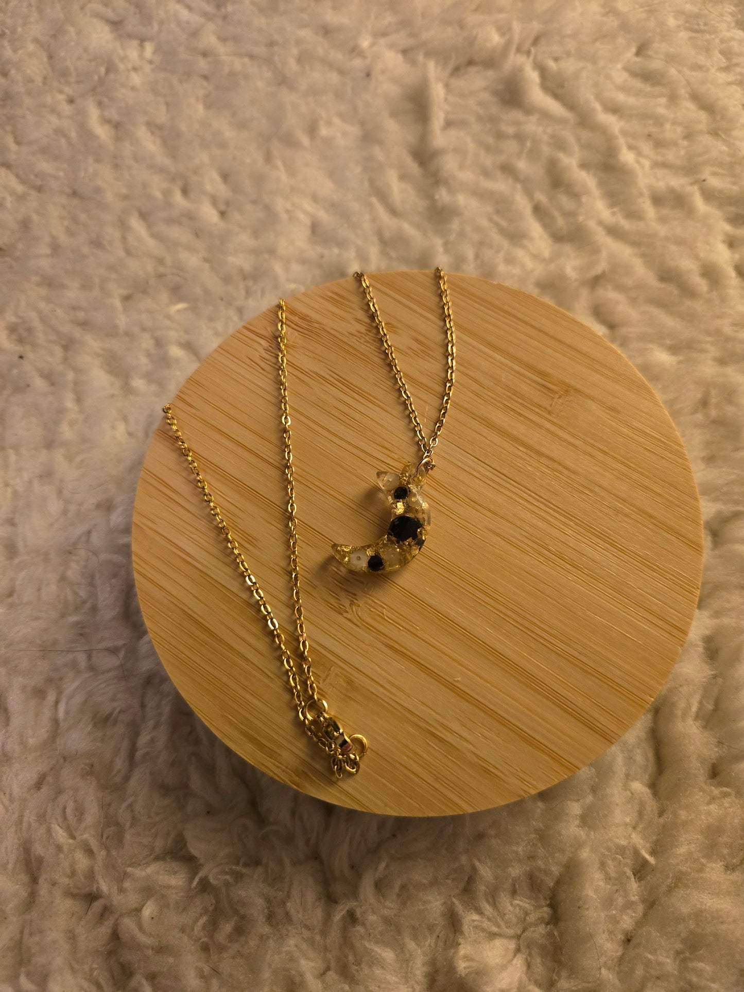 Mondanhänger mit Spinell, Schwarzem Turmalin & Mondstein